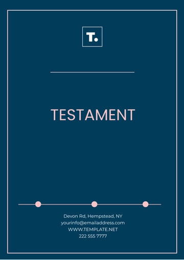 Free Testament Sample Template to Edit Online