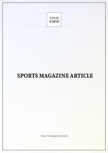 Free Sports Magazine Article Template to Edit Online