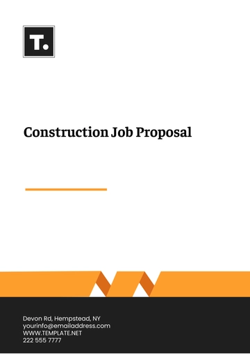 Free Construction Job Proposal Template to Edit Online