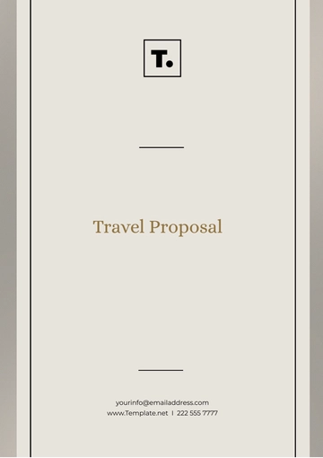 Free Travel Proposal Template to Edit Online