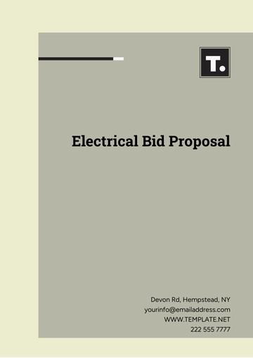 Free Electrical Bid Proposal Template to Edit Online