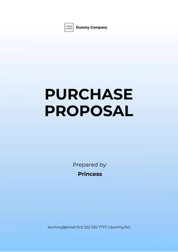 Free Purchase Proposal Template to Edit Online