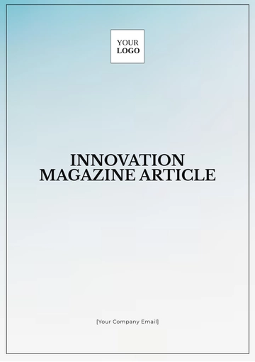 Free Innovation Magazine Article Template to Edit Online