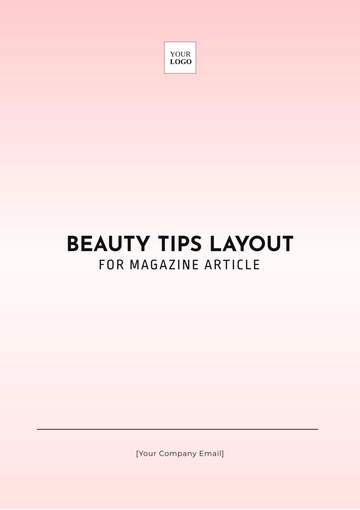 Free Beauty Tips Layout for Magazine Article Template to Edit Online