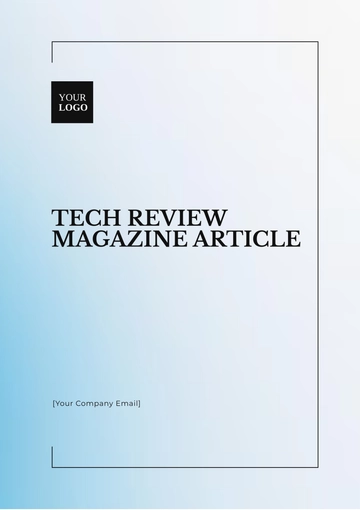 Free Tech Review Magazine Article Template to Edit Online