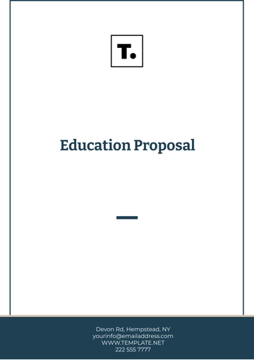 Free Education Proposal Template to Edit Online