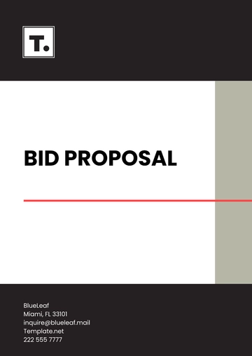 Free Bid Proposal Template to Edit Online