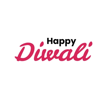 Free Happy Diwali Calligraphy Clipart to Edit Online