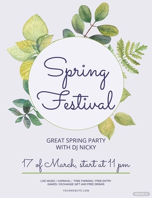 Spring Festival Flyer Template