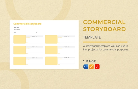Commercial Storyboard Template