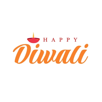 Free Happy Diwali Lettering Clipart to Edit Online
