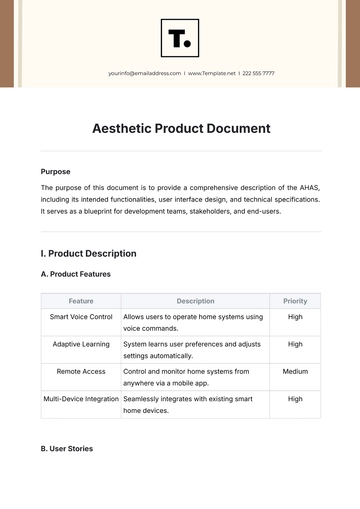 Free Aesthetic Product Document Template to Edit Online | Template.net