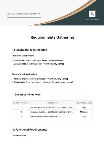 Free Requirements Gathering Template to Edit Online | Template.net