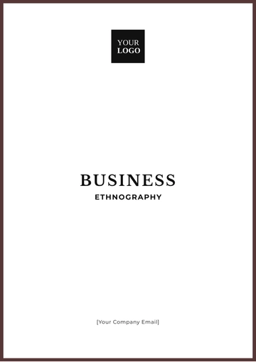 Free Business Ethnography Template to Edit Online