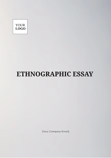 Free Ethnographic Essay Template to Edit Online