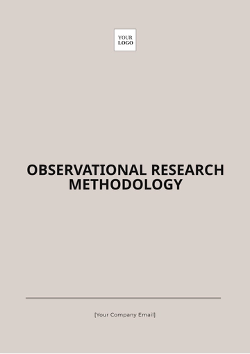 Free Observational Research Methodology Template to Edit Online