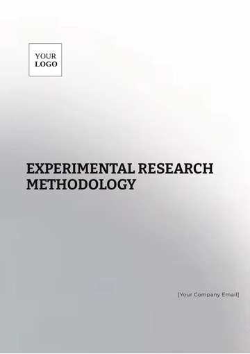 Free Experimental Research Methodology Template to Edit Online