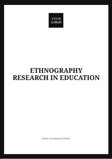 Free Ethnography Research In Education Template to Edit Online