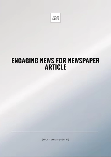Free Engaging News for Newspaper Article Template to Edit Online