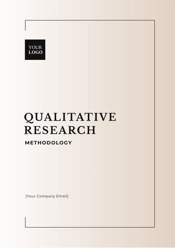 Free Qualitative Research Methodology Template to Edit Online