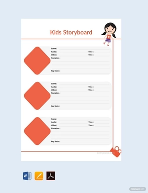 Kid's Storyboard Template