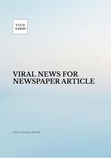 Free Viral News for Newspaper Article Template to Edit Online