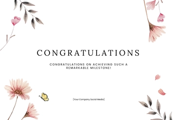 Free Clean Floral Card Template to Edit Online