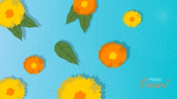 Free Onam Flower Background Template to Edit Online