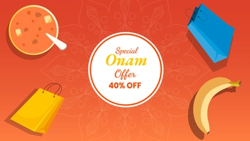 Free Onam Offer Background Template to Edit Online