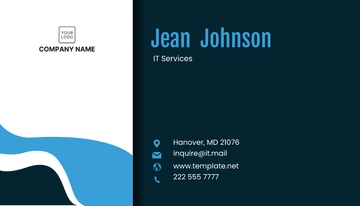 Free IT Services Business Card Template to Edit Online