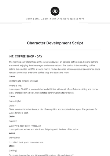Free Character Development Script Template to Edit Online