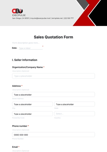 Free Sales Quotation Form Template to Edit Online
