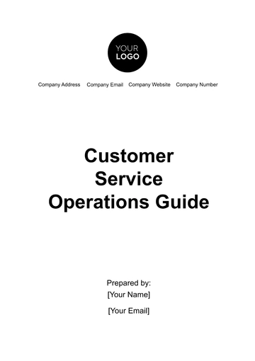 Free Customer Service Operations Guide Templates to Edit Online