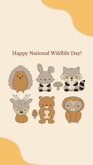 Free Aesthetic National Wildlife Day Wallpaper Template to Edit Online