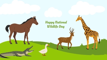 Free National Wildlife Day Background Template to Edit Online