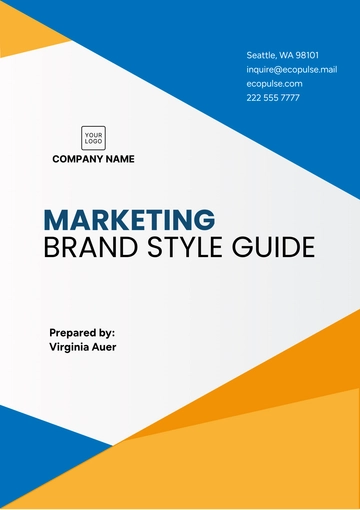 Free Marketing Brand Style Guide Template to Edit Online
