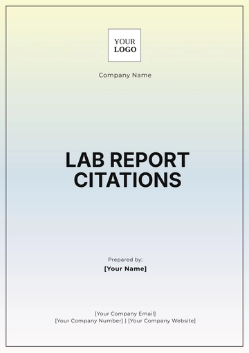 Free Lab Report Citations Template to Edit Online