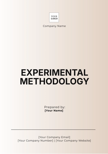Free Experimental Methodology Template to Edit Online