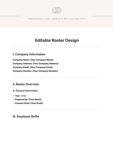 Free Editable Roster Design Template to Edit Online | Template.net