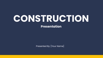 Free Construction Presentation Template to Edit Online
