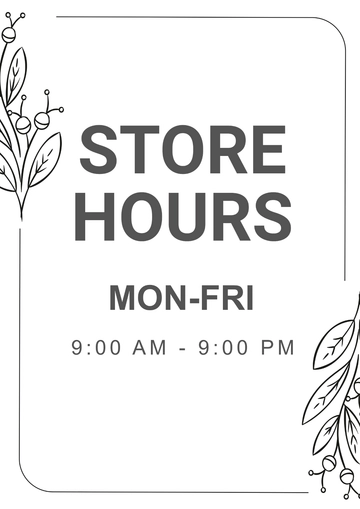 Free Simple Business Sign Template to Edit Online