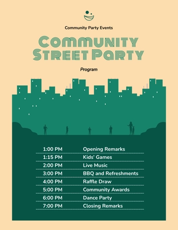Free Party Program Template to Edit Online