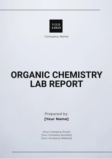 Free Organic Chemistry Lab Report Template to Edit Online