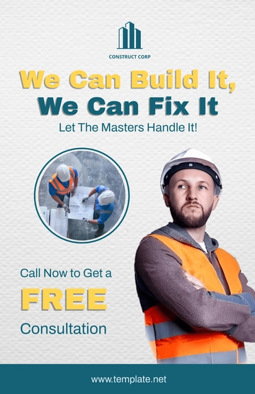Free Construction Poster Template to Edit Online