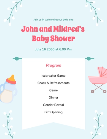 Free Event Program Template to Edit Online