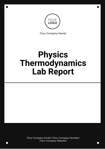 Free Physics Thermodynamics Lab Report Template to Edit Online