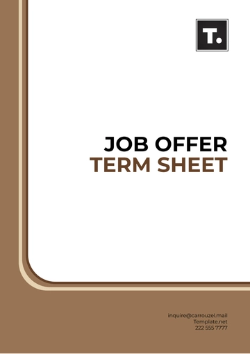 Free Job Offer Term Sheet Template to Edit Online