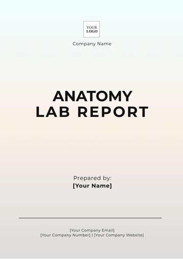 Free Anatomy Lab Report Template to Edit Online