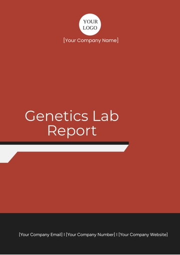 Free Genetics Lab Report Template to Edit Online
