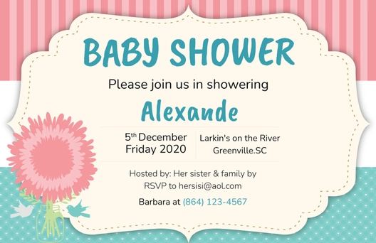 Baby Shower Party Invitation Template